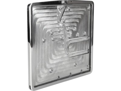 Inside License Plate Base Plate French Size 130x210mm Aluminium Polished