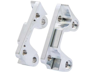 Oversize Brake Rotor Axial Brake Caliper Adapter For 330mm (13") rotors Aluminium Polished Dual Disc