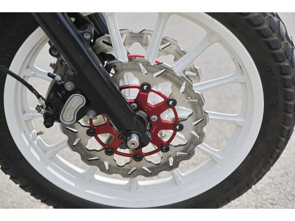 Colored Disc Wave DF FLW Floating Brake Disc Anodized Inner Aluminium Carrier Red 11,5" Front