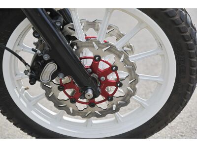 Colored Disc Wave DF FLW Floating Brake Disc Anodized Inner Aluminium Carrier Red 11,5" Front