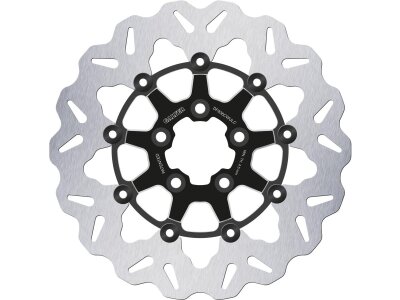 Colored Disc Wave DF FLW Floating Brake Disc Anodized Inner Aluminium Carrier Black Cut 11,5" Rear