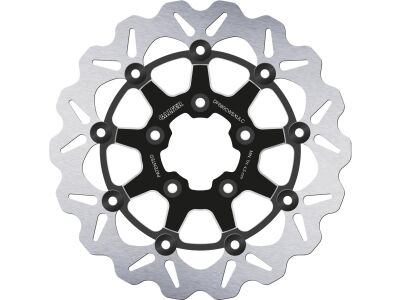 Colored Disc Wave DF FLW Floating Brake Disc Anodized Inner Aluminium Carrier Black Cut 11,5" Front