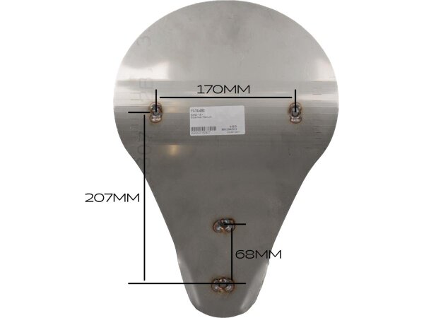 Titanium Solo Seat Shell Raw