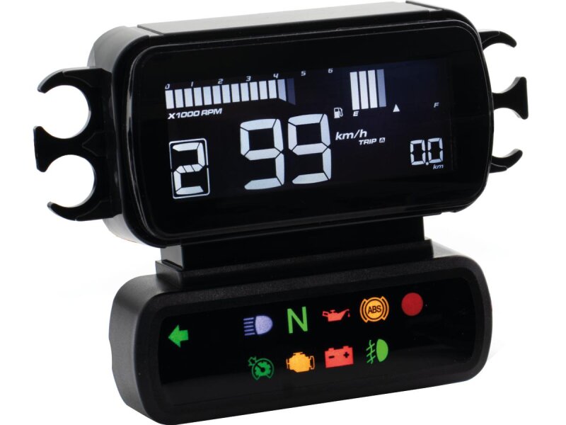 D2 Multifuncton Speedo- and Tachometer for Baggers 8 Color Changeable Display