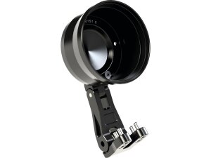 Bottom to Top Mount Round Speedometer Conversion Kit for Ricks Club Style Riser Kit Black Anodized