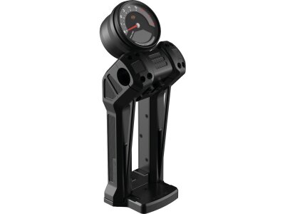 Club Style Pullback Riser Kit for Top Mount Round Speedometer 7" Height, 1 1/4" Clamp Diameter Black Anodized