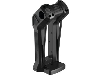 Club Style Pullback No Instrument Riser Kit (Models with Dash Mount Instruments) 11,5" Height, 1 1/4" Clamp Diameter Black Anodized