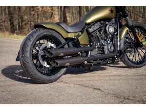 Rear Steel Fender for Twin Cam Dyna 200/18" Tire, With 3-in-1 Atto Integral Raw