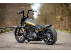 Rear Steel Fender for Twin Cam Dyna 200/18" Tire, With 3-in-1 Atto Integral Raw
