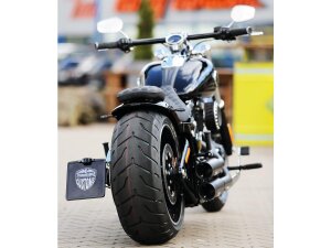Rear Steel Fender for Twin Cam Softail (Wide Frame) 260/18" Tire, With Taillight Raw
