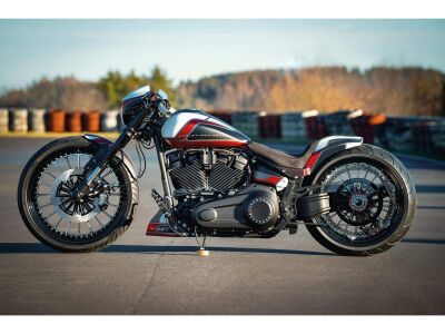 GP-Style Rear Fender For 240-260/18", With Taillight and Turn Signals Raw