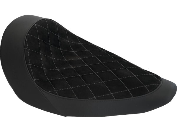 Nubuk Leather Solo Seat Diamond Stitch, For Thunderbike...