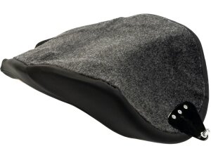 Genuine Leather Solo Seat With Thunderbike Steel Fender 260/18" and Aluminium Tank Black