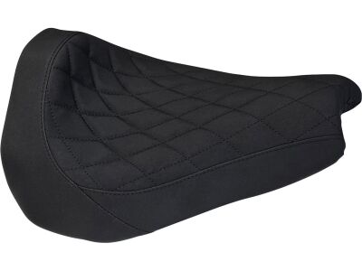 Vinyl Leather Solo Seat Diamond Stitch, For Thunderbike GP Style Fender 260/18" and OE Tank Black