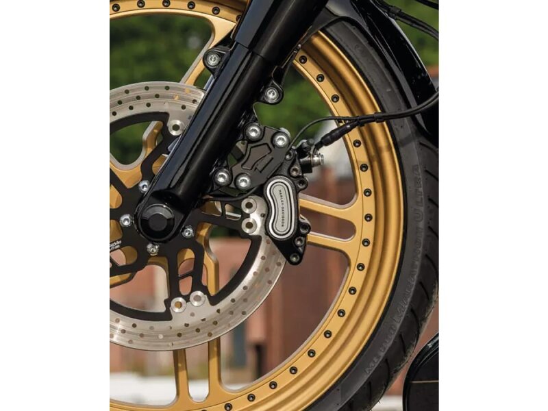 Radial Conversion Front Brake Caliper Spacer Set From 300 mm to 340 mm Brake Disc Black Anodized