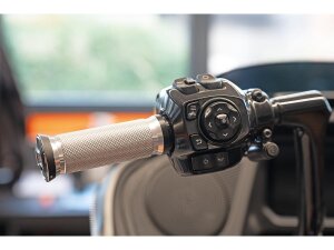 Base Grips Aluminium Satin 1" Throttle By Wire (Switch Housing Sensor)