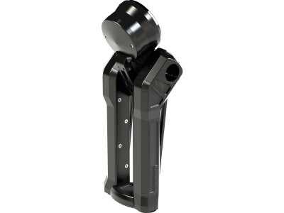 Club Style Pullback Riser Kit for Top Mount Round Speedometer 8,5" Height, 1 1/4" Clamp Diameter Black Anodized
