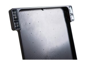 ALL-INN 2.0 License Plate Base Plate Turn Signal/Brake Light/Taillight and License Plate Light, Spain Size 160x220mm Black Anodized