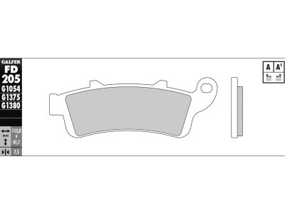 Semi Metallic Compound G1054 Brake Pad Organic Front