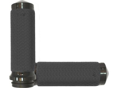 Memory Foam Grips Medium-sized Black 7/8" Anodized Throttle By Wire