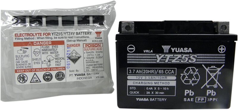 Battery Yuasa Mf Ytz5s-bs inkl. 7,50 Euro Batteriepfand.