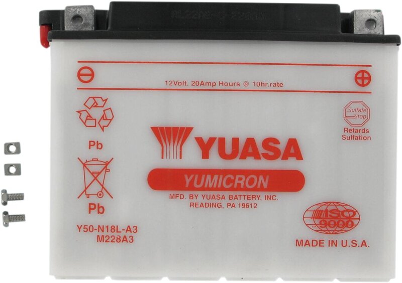 Battery Yuasa Hd Dry Y50-n18l- inkl. 7,50 Euro Batteriepfand.