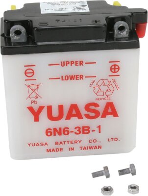 Battery Yuasa 6-volt Dry 6n6-3 inkl. 7,50 Euro Batteriepfand.