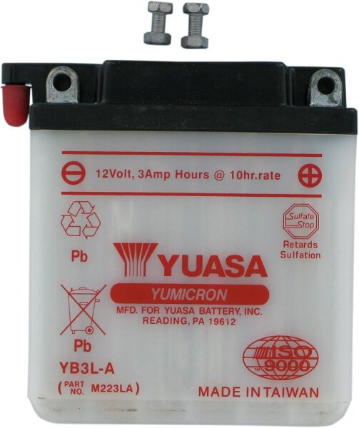Battery Yuasa Hd Dry Yb3l-a inkl. 7,50 Euro Batteriepfand.