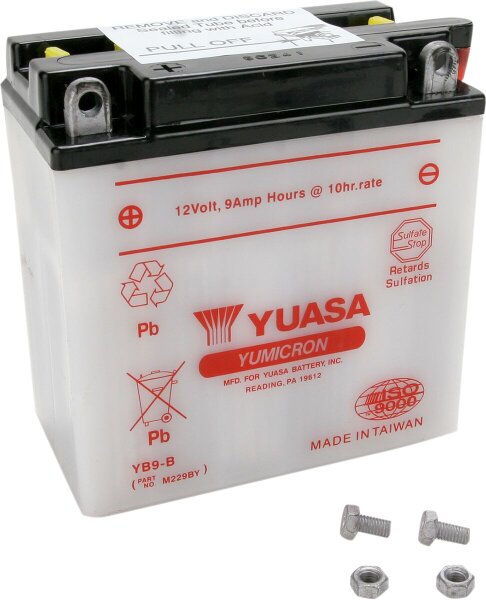 Battery Yuasa Hd Dry Yb9-b inkl. 7,50 Euro Batteriepfand.