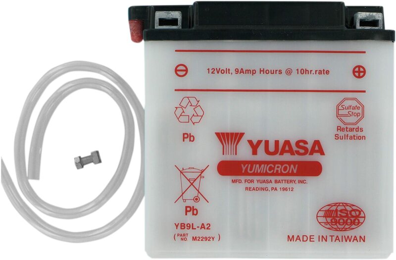 Battery Yuasa Hd Dry Yb9l-a2 inkl. 7,50 Euro Batteriepfand.