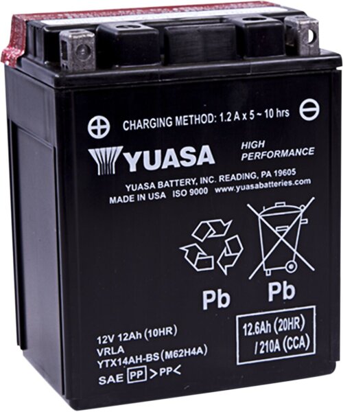 Battery Yuasa Mf Ytx14ah-bs inkl. 7,50 Euro Batteriepfand.