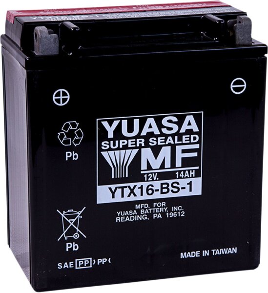 Battery Yuasa Mf Ytx16-bs-1 inkl. 7,50 Euro Batteriepfand.