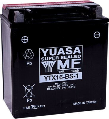 Battery Yuasa Mf Ytx16-bs-1 inkl. 7,50 Euro Batteriepfand.