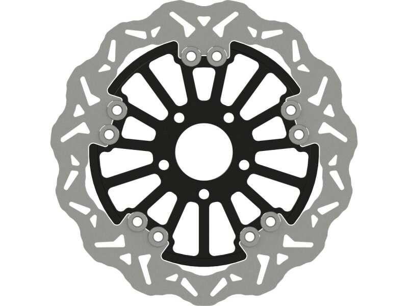 Wave 340 mm Floated Brake Disc Spoke Black Front