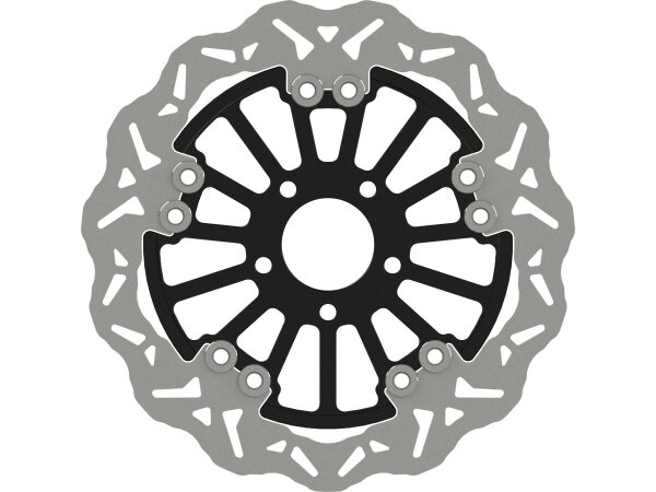 Wave 340 mm Floated Brake Disc Spoke Black Front