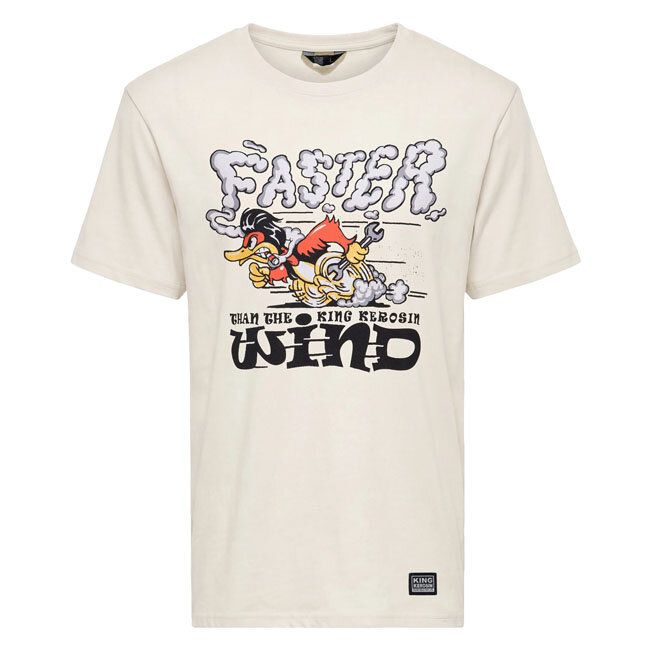 King Kerosin Faster Than The Wind t-shirt off white Size XL