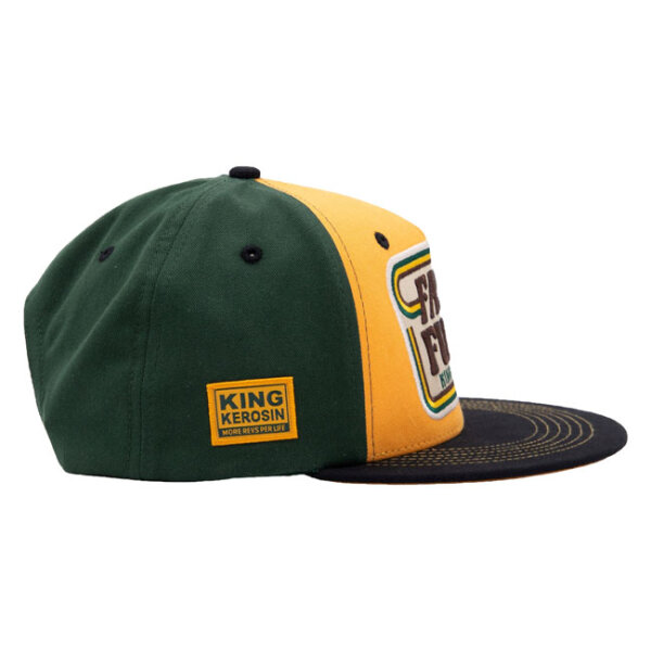 King Kerosin Fast As Fuck flat cap black/yellow One size fits most