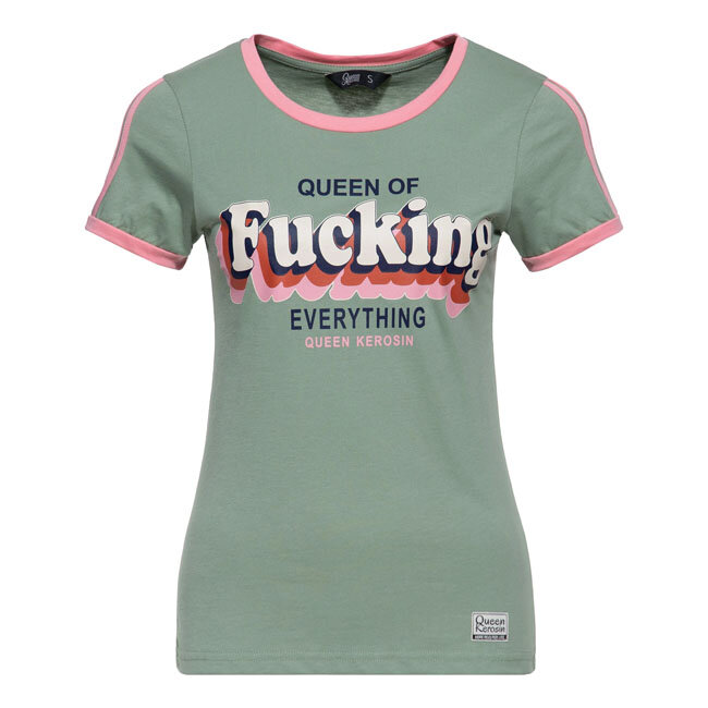 Queen Kerosin Queen Of Fucking Everything t-shirt green/pink Size XL