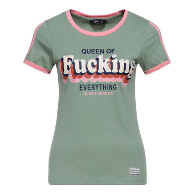 Queen Kerosin Queen Of Fucking Everything t-shirt green/pink Size XL