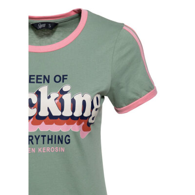 Queen Kerosin Queen Of Fucking Everything t-shirt green/pink Size XL