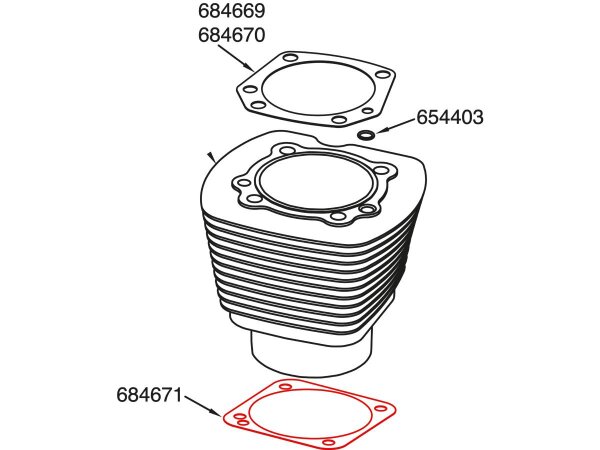 115" / 125" RevTech Engine Base Gasket...