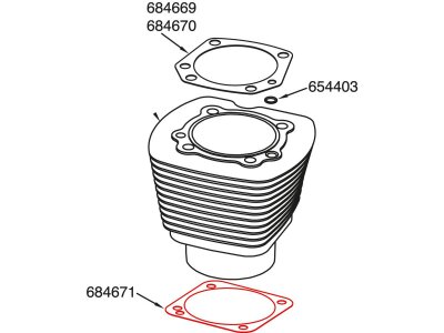 115" / 125" RevTech Engine Base Gasket Each 1.0