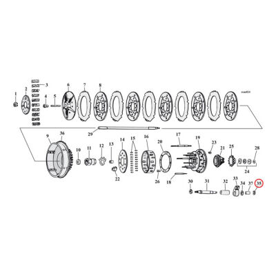 Retaining ring, clutch release finger shaft | Lieferumfang: Nur ein Teil des abgebildeten Artikels.
