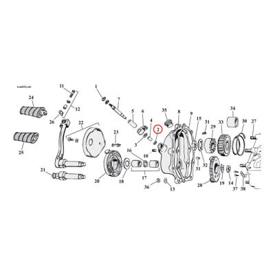 Retaining ring, clutch release finger shaft | Lieferumfang: Nur ein Teil des abgebildeten Artikels.