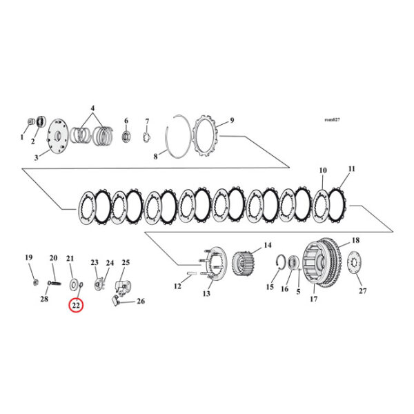 Retaining ring, clutch adjusting screw XL | Lieferumfang:...