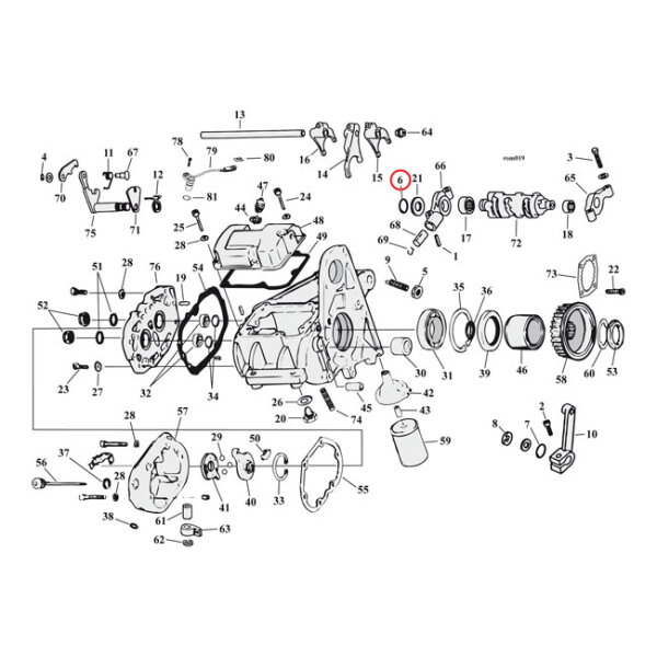 Retaining ring, shifter cam support | Lieferumfang: Nur...