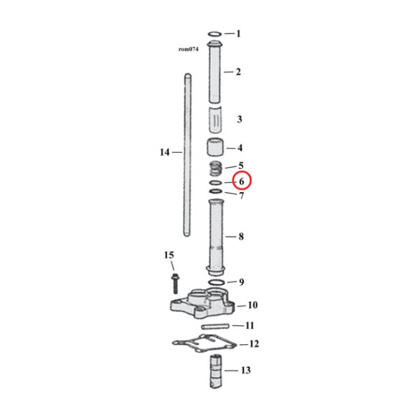 Washer, pushrod cover spring | Lieferumfang: Nur ein Teil...