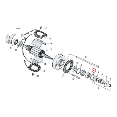 Retaining ring, generator bearing | Lieferumfang: Nur ein Teil des abgebildeten Artikels.