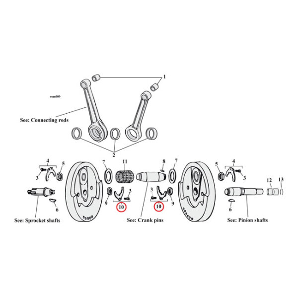 Lock plate, sprocket & pinion shaft | Lieferumfang:...