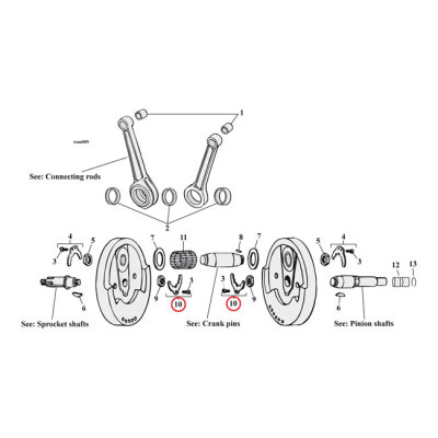 Lock plate, sprocket & pinion shaft | Lieferumfang: Nur ein Teil des abgebildeten Artikels.
